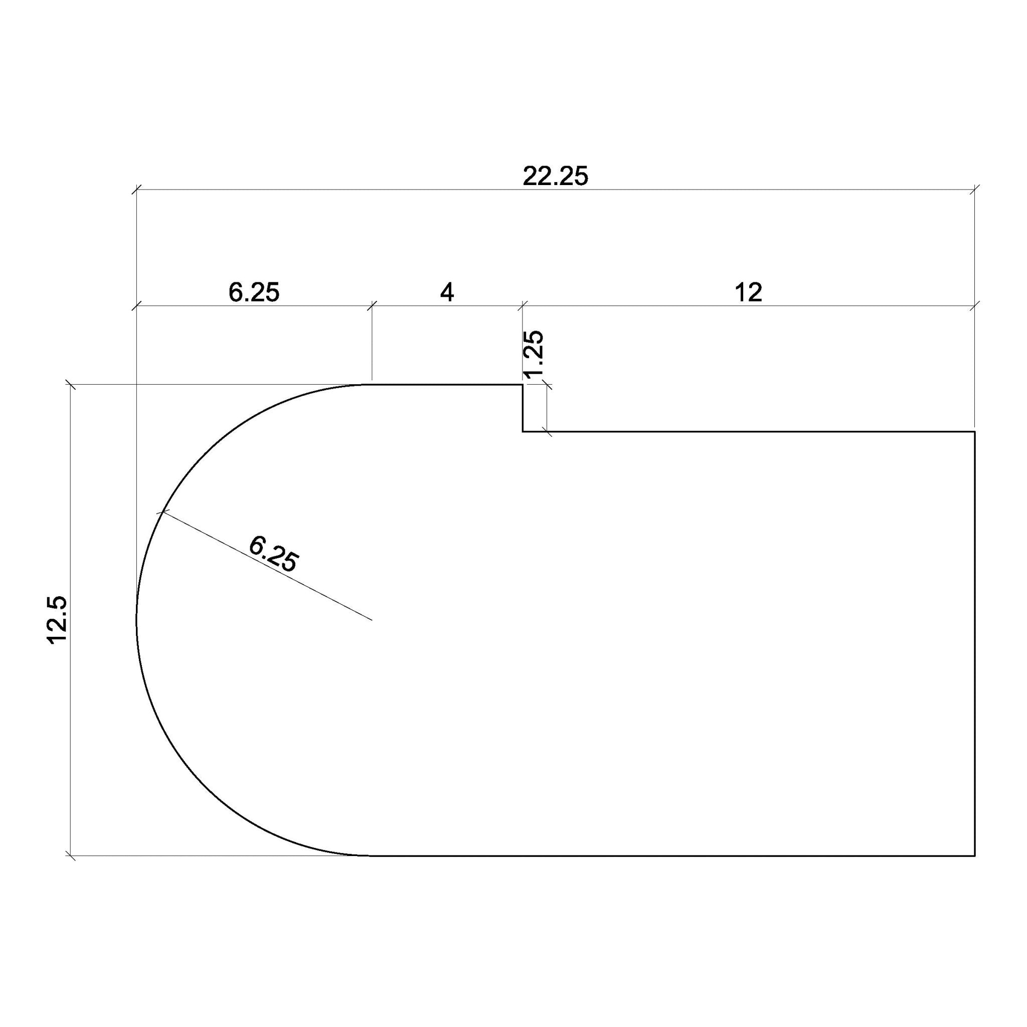 False End Starting Step & Riser - Standard Size (8010-2) - Stair Parts USA