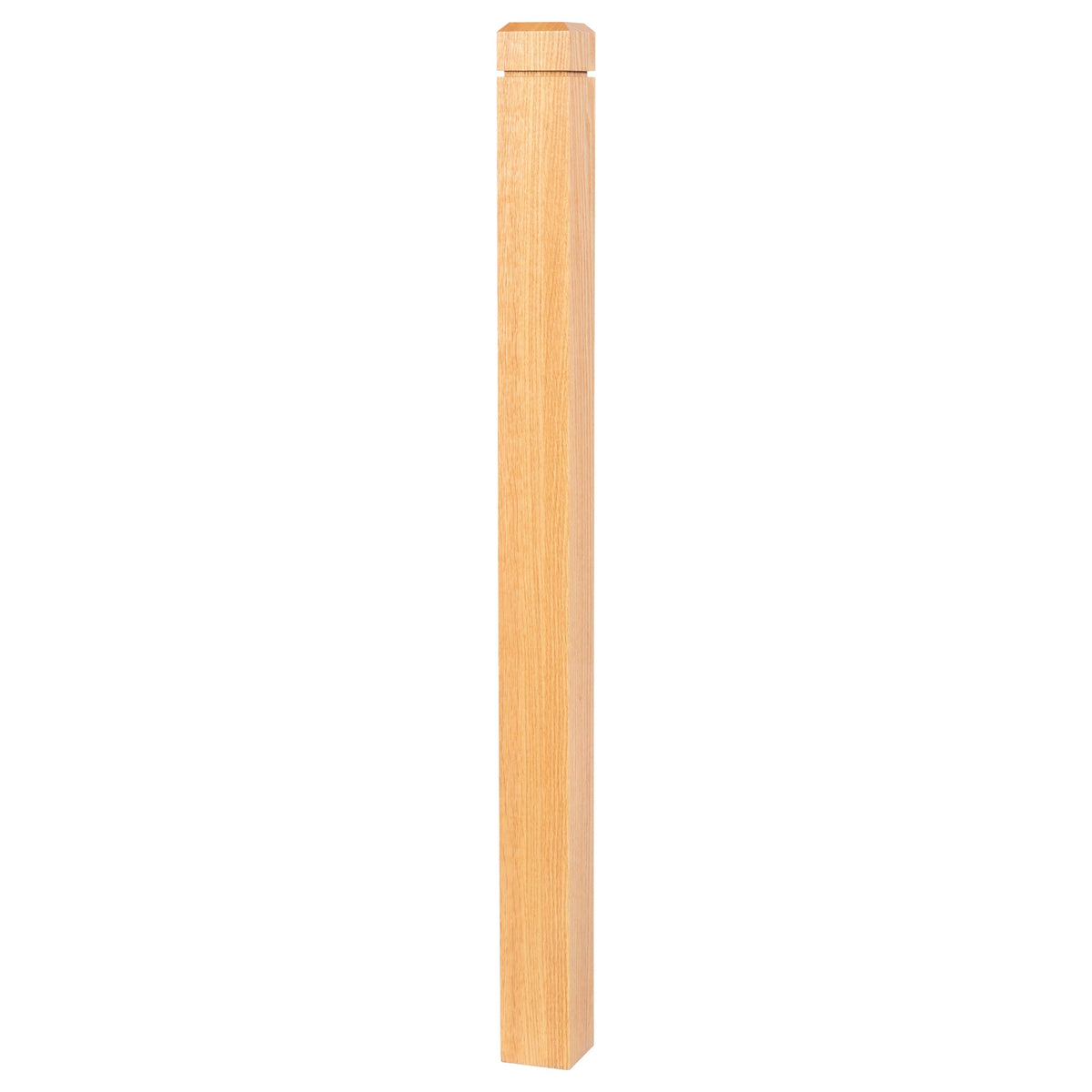 Farmhouse Series, 3 - 1/4&quot; Newel, Chamfered Top with Groove (4502 - 48, 4502 - 54, 4502 - 60) - Stair Parts USA