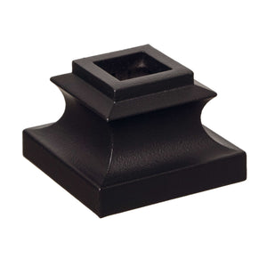 Flat Shoe (NO SET SCREW) for Square Hollow Iron Baluster (9061BS) - Stair Parts USA