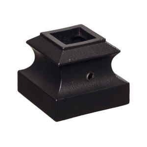 Flat Shoe w/ set screw for Square Hollow Iron Baluster (9062BS) - Stair Parts USA