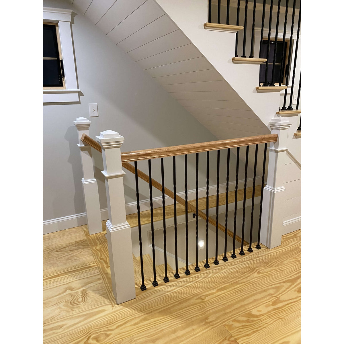 Flat Shoe w/ set screw for Square Hollow Iron Baluster (9062BS) - Stair Parts USA