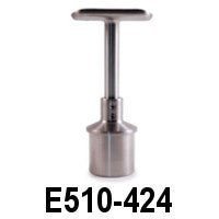 For Tube 1 2/3&quot; Dia., Stiff, Adjustable in Height Satinized (E510 - 424) - Stair Parts USA