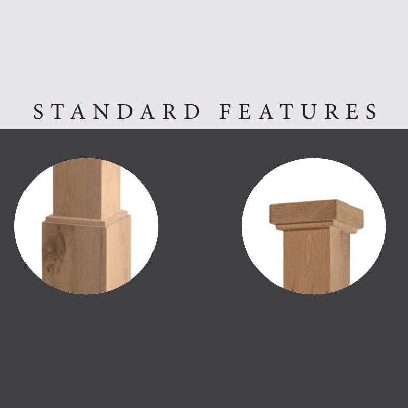 Forest Character White Oak 6 - 1/4&quot; x 53&quot; Hollow Box Newel (FCW - 4091) - Stair Parts USA