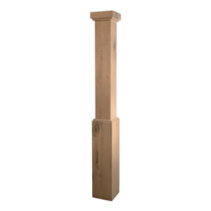 Forest Character White Oak 6 - 1/4" x 53" Hollow Box Newel (FCW - 4091) - Stair Parts USA