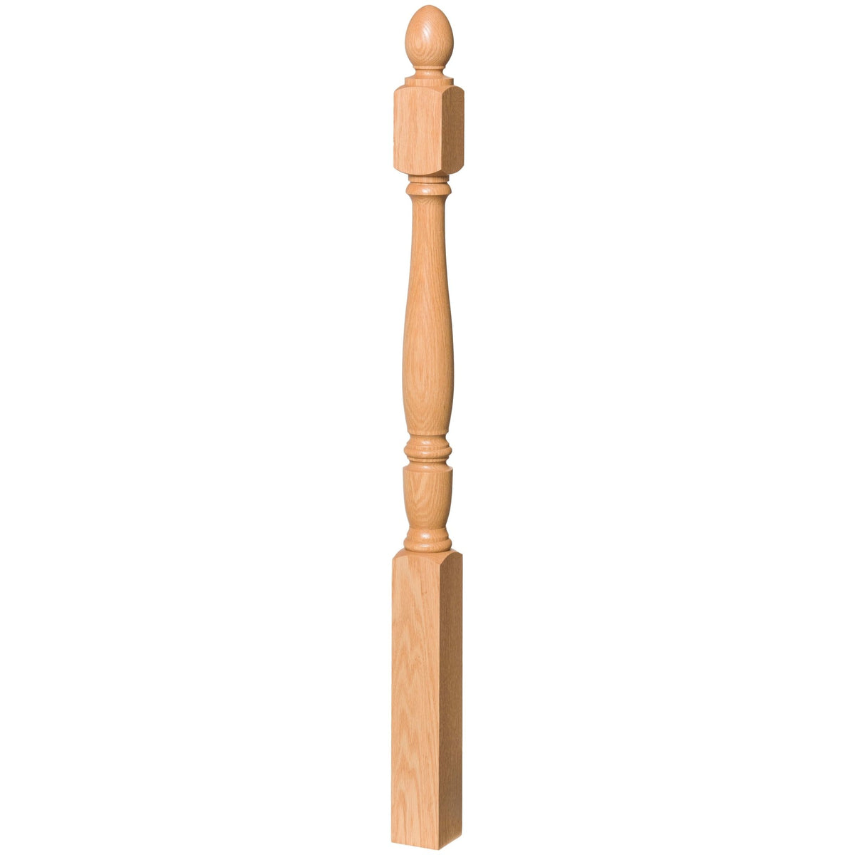 Georgia 3&quot; x 48&quot; 4740 Turned Newel w/Plain Pineapple Top (4740, 4740F, 4740T) - Stair Parts USA