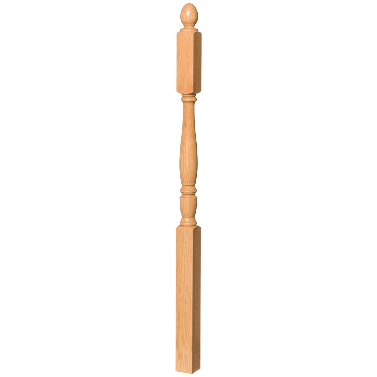 Georgia 3&quot; x 60&quot; 4745 10&quot; Long Block Turned Newel w/Plain Pineapple Top (4745, 4745F, 4745T) - Stair Parts USA