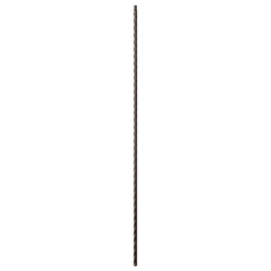 Hammered Edge Series 9/16" Square x 44"H Plain Bar with Hammered Edge Hollow Iron Baluster (9020HE) - Stair Parts USA