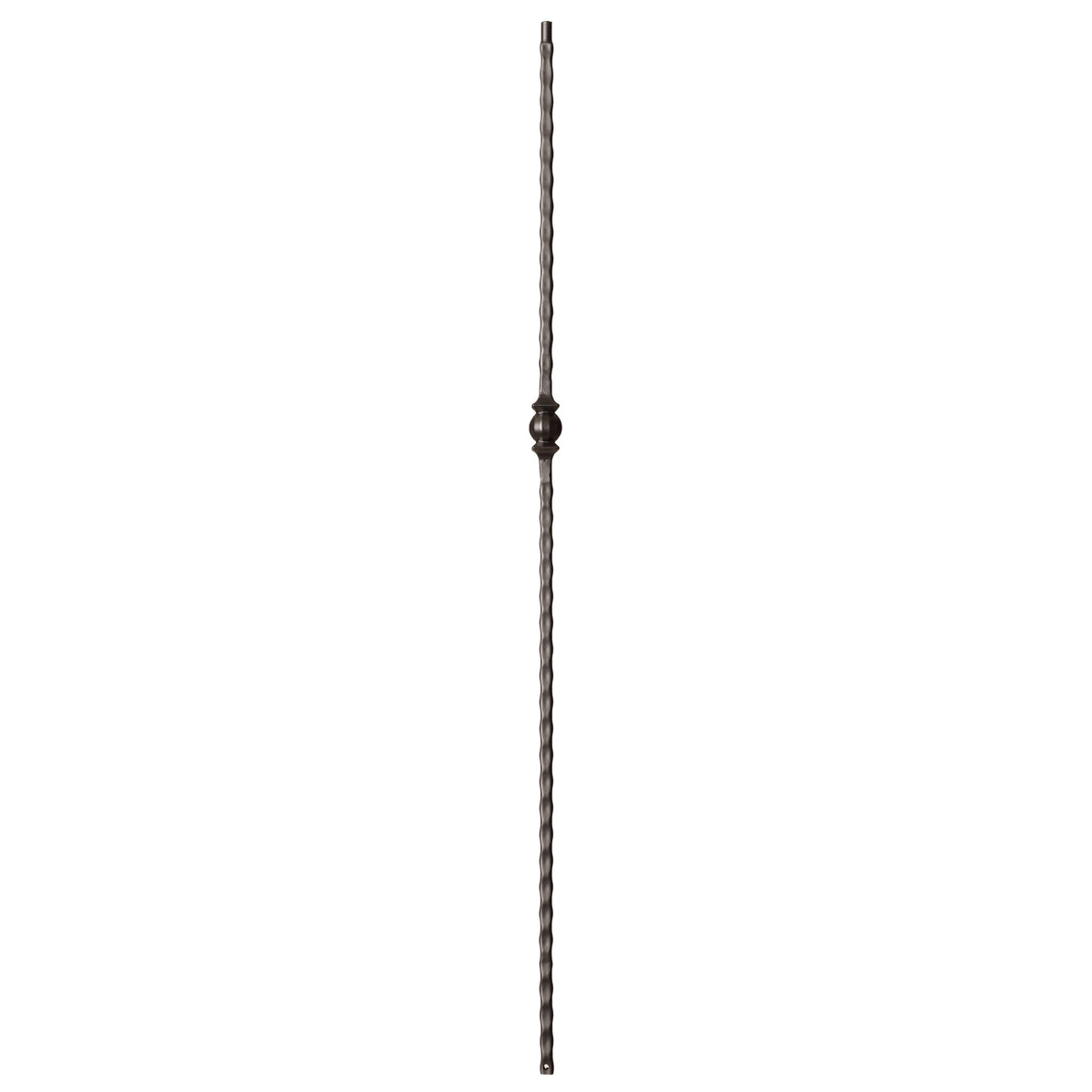 Hammered Face Series 9/16&quot; Square x 44 - 3/32&quot;H Single Ball with Hammered Face - Hollow Iron Baluster (9032HF) - Stair Parts USA