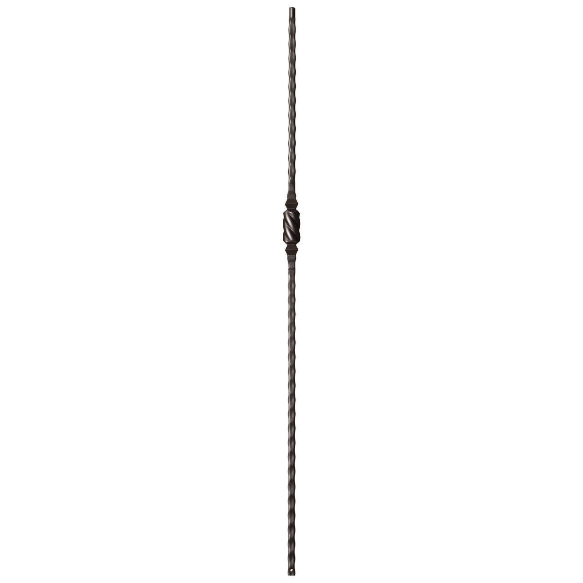 Hammered Face Series 9/16&quot; Square x 44 - 3/32&quot;H Single Knob with Hammered Face - Hollow Iron Baluster (9045HF) - Stair Parts USA