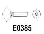 Hexagon Socket Countersunk Flat Head Screw (E0385) - Stair Parts USA