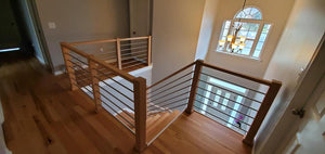 Horizontal Hollow Iron Bar Railing - Stainless Steel Finish / 5/8 - inch (CS511) - Stair Parts USA