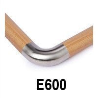 Interior Stainless Steel 90d Curved Connector for Woodinox Handrail (E600) - Stair Parts USA