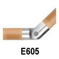 Interior Stainless Steel Pivotable Handrail Connector for Woodinox Handrail (E605) - Stair Parts USA