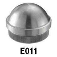 Interior Stainless Steel Semispherical End Cap for Handrail (E011) - Stair Parts USA