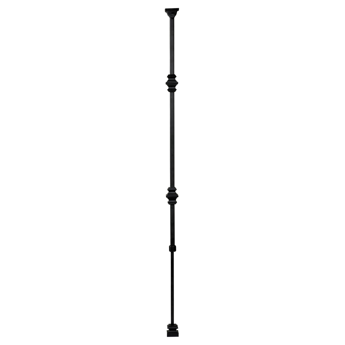 &quot;Ole Iron Slides&quot; - 1/2&quot; x 30&quot;-38&quot;H - Double Knuckle Adjustable Hollow Iron Baluster (ISKNUC2)