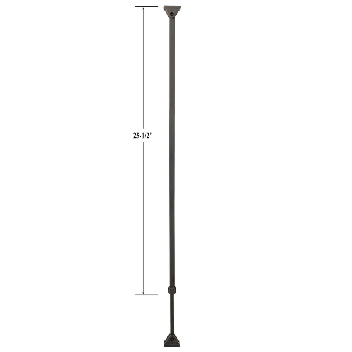 KNEE WALL SERIES: &quot;Ole Iron Slides&quot; - 1/2&quot; Square x 26 - 1/2&quot; - 32&quot;H - Plain Style - Adjustable Hollow Iron Baluster (KW - ISPLA) - Stair Parts USA