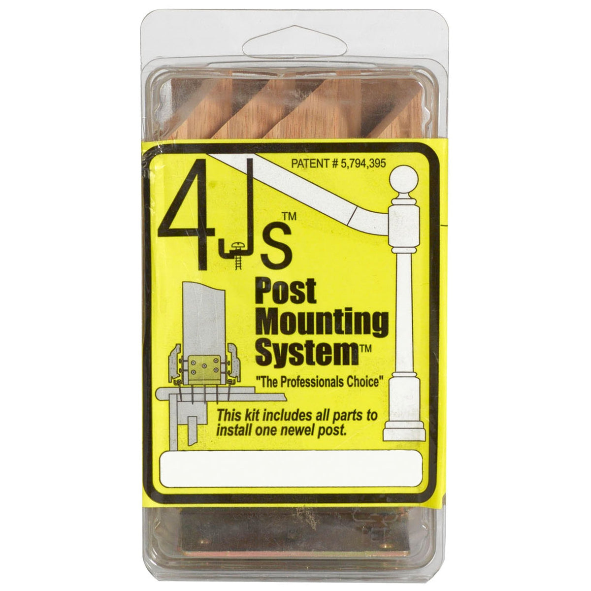 L Bracket Newel Fastening System for 3&quot; (3009) or 3 - 1/2&quot; Newels (3019) - Stair Parts USA