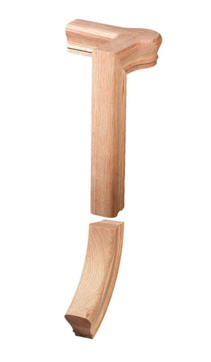 Left Hand Gooseneck w/Cap Fitting for 6010 Handrail (7081) - Stair Parts USA