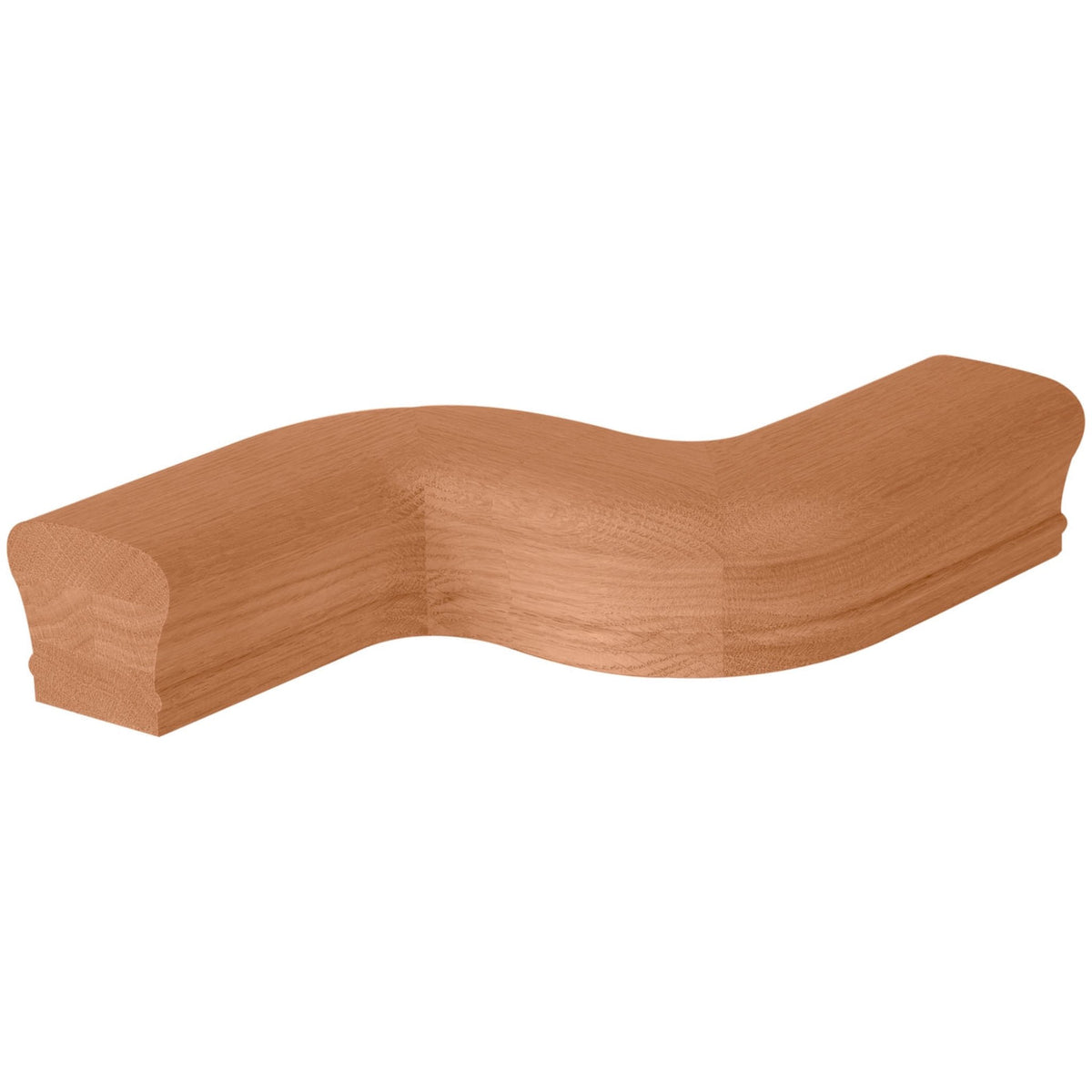 Left Hand &quot;S&quot; Fitting for 6010 Handrail (7022 - LH) - Stair Parts USA