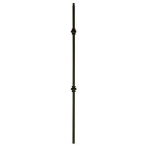 MEGA Series 3/4" Square x 44"H Double Knuckle Hollow Iron Baluster (MEGA - 2KNUC) - Stair Parts USA