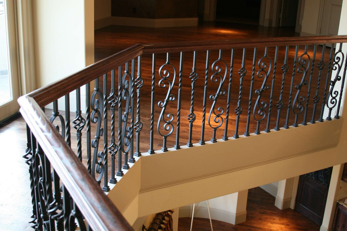MEGA Series 3/4" Square x 44"H Double Twist Hollow Iron Baluster (MEGA - 2TW) - Stair Parts USA