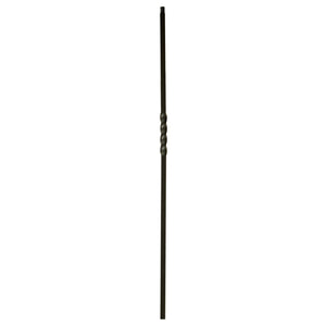 MEGA Series 3/4" Square x 44"H Single Twist Hollow Iron Baluster (MEGA - 1TW) - Stair Parts USA