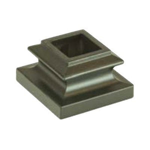 MEGA Series Flat Shoe (no set screw) for 3/4" Square Hollow Iron Baluster (MEGA - FSH - 08) - Stair Parts USA