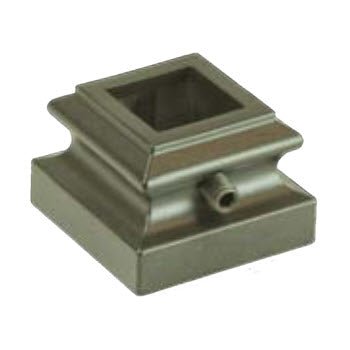 MEGA Series Flat Shoe w/ Set Screw for 3/4" Square Hollow Iron Baluster (MEGA - M - 08) - Stair Parts USA