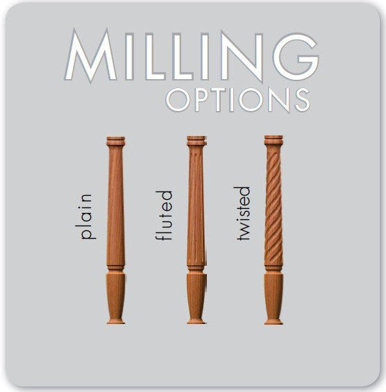 Bunker Hill 3-1/2&quot; 3015 Pin Top Turned Newel (3015, 3015F, 3015T, 3018, 3018F, 3018T)