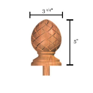 Bunker Hill CP-414 Carved Pineapple Finial