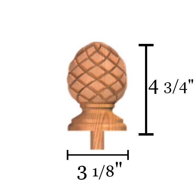 Bunker Hill RCP-413 Raised Carved Pineapple Finial