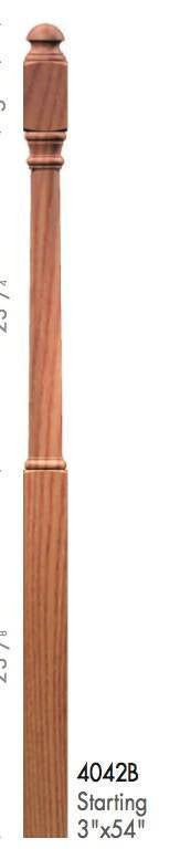 Colonial 3&quot; 4040B Turned Newel (4040B, 4042B, 4043B)