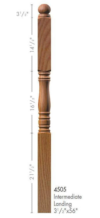 Hampton 3-1/2" x 56" 4505 Long Block Turned Newel