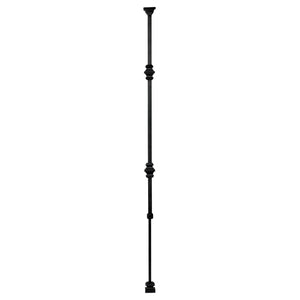 "Ole Iron Slides" - 1/2" Square x 30" - 38"H - Double Knuckle Adjustable Hollow Iron Baluster (ISKNUC2) - Stair Parts USA