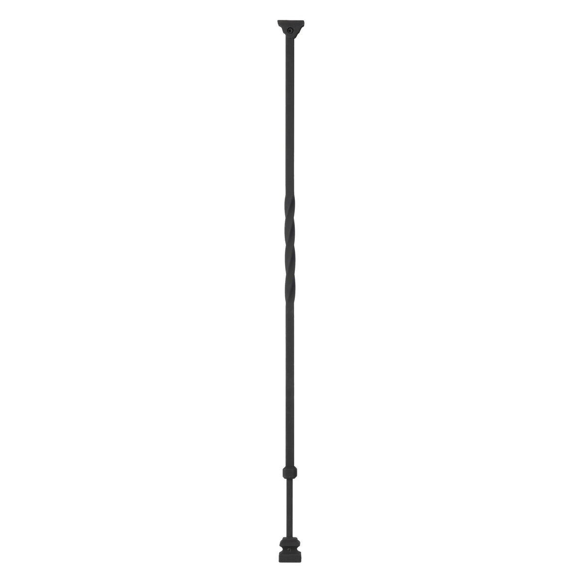 &quot;Ole Iron Slides&quot; - 1/2&quot; Square x 30&quot; - 38&quot;H - Single Twist Adjustable Hollow Iron Baluster (ISTW) - Stair Parts USA