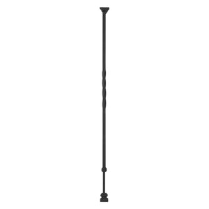 "Ole Iron Slides" - 1/2" Square x 30" - 38"H - Single Twist Adjustable Hollow Iron Baluster (ISTW) - Stair Parts USA