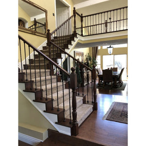 "Ole Iron Slides" - 1/2" Square x 30" - 38"H - Single Twist Adjustable Hollow Iron Baluster (ISTW) - Stair Parts USA