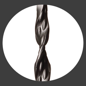 Ribbon Series 1/2" Square x 44"H Double Ribbon Single Basket Hollow Iron Baluster (9012RS) - Stair Parts USA