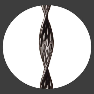 Ribbon Series 1/2" Square x 44H Single Ribbon Hollow Iron Baluster (9010RS) - Stair Parts USA