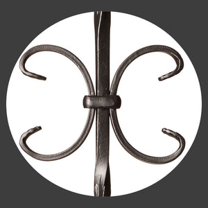 Ribbon Series 1/2"Square x 44"H Double Ribbon and Butterfly Hollow Iron Baluster (9014RS) - Stair Parts USA