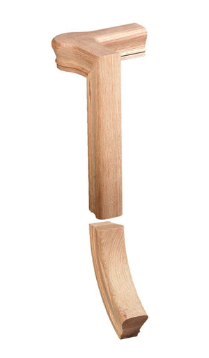 Right Hand Gooseneck w/Cap Fitting for 6010 Handrail (7086) - Stair Parts USA