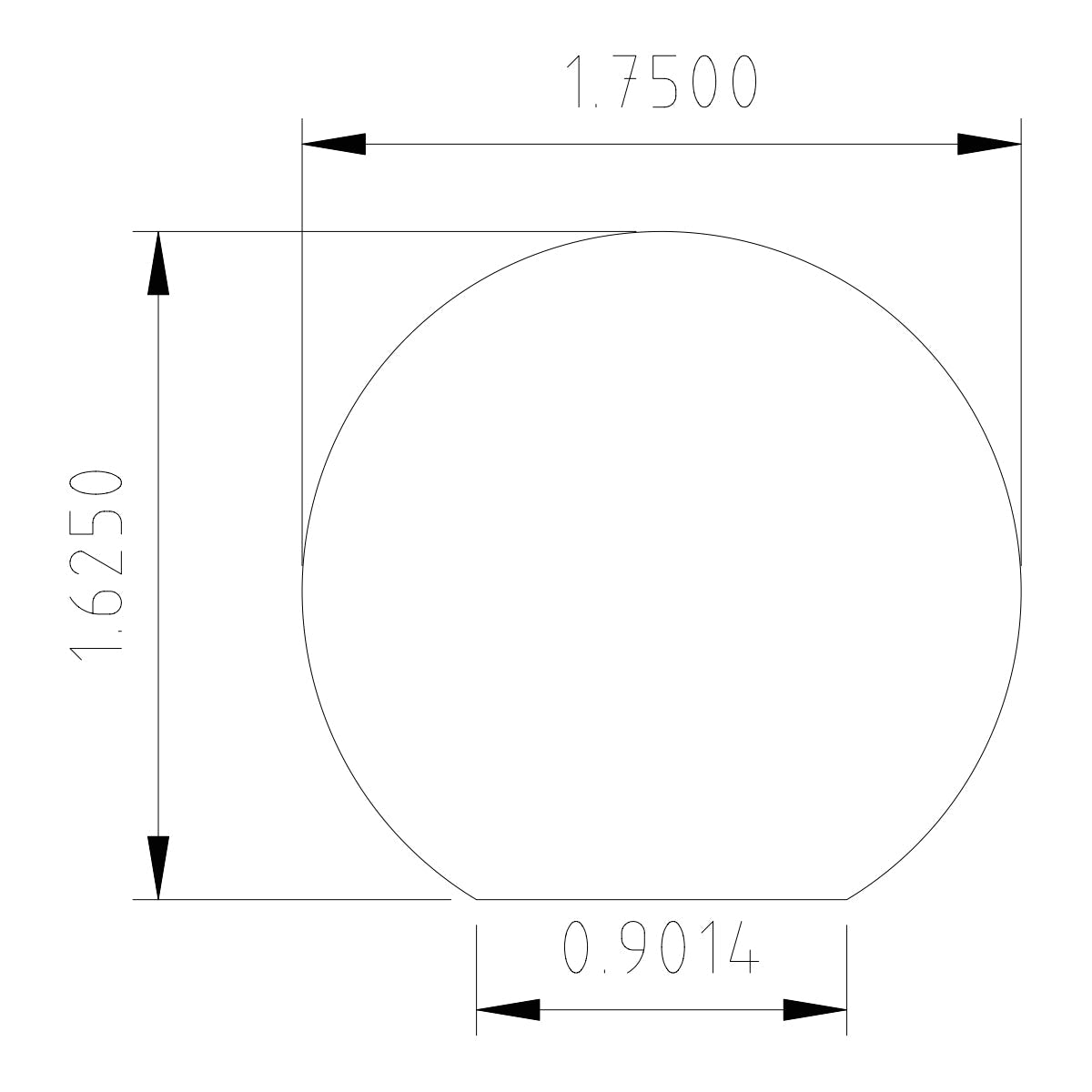 Round 1 - 3/4" Handrail with Flat Bottom (6040) - Stair Parts USA