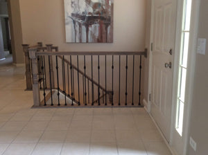 Shape Series 1/2" Square x 44"H Double Knuckle Hollow Iron Baluster (9007) - Stair Parts USA