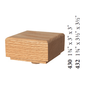 Square Newel Cap w/Dowel for Contemporary 3" (4001) and 3 - 1/2" (4003) Square Newels (430, 432) - Stair Parts USA
