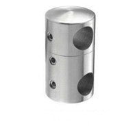 Stainless Double Round Bar Holder for Round Bars - Stair Parts USA