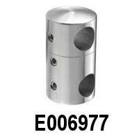 Stainless Double Round Bar Holder for Round Bars - Stair Parts USA