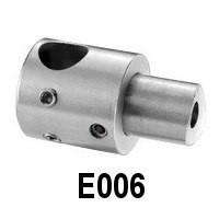 Stainless Solid Bar Holder w/ ID for 1 - 2/3" Newel Post - Stair Parts USA