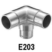 Stainless Steel 3 - Way Corner Fitting for 1 2/3" Handrail (E203) - Stair Parts USA