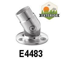 Stainless Steel Adjustable Satinized Anchorage for 1 - 2/3" Handrail (E4483) - Stair Parts USA