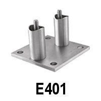 Stainless Steel Anchorage / 3 - 15/16" x 3 - 15/16" x 15/64" for Tube 1 2/3" Dia., Square Wall Plate (E401 - 304, E401) - Stair Parts USA